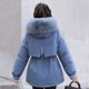 thumbnail image 4 of Puntoco - Chaqueta de invierno para mujer, abrigo cálido, cuello de piel delgado, cremallera, abrigo más grueso, prendas de vestir, liquidación Puntoco Puntoco-7711, 4 of 9