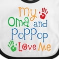 thumbnail image 4 of Inktastic Oma and Poppop Grandkids Boys or Girls Baby Bib, 4 of 4