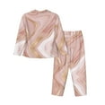 thumbnail image 2 of Bingfone Womens Pajama Sets Rose Gold Glitter Splatter Print,Long Sleeve Loungewear Pajamas Set-Small, 2 of 9