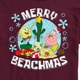 thumbnail image 3 of SpongeBob SquarePants - Merry Beachmas Patrick and Spongebob - Men's Short Sleeve Graphic T-Shirt, 3 of 6