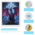 thumbnail image 3 of Diamond Art Kit for Adults, Purple Dragon Enchanted Window Diamond Painting for Adults Beginners, 5D DIY Diamond Art Painting Kits, Colorful Diamond Painting Craft for Home Decor 12x16, 3 of 7
