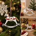 thumbnail image 4 of Iron Rocking Horse Christmas Ornament, Vintage Metal Hanging Pendant, Festive Craft Decor for Xmas Tree Wall Wreath Window Home Indoor Holiday Party Display, 4 of 7