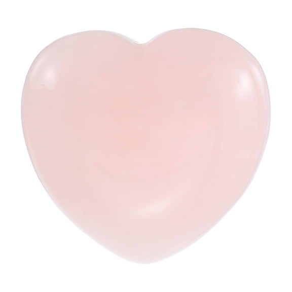 Uxcell Natural Heart Shaped Crystal Stone, 1.2 Inch Mini Polished Love Gemstone Crystal, Pocket Rock Engraved Worry Stones for Women Gifts Meditation, Rose Quartz
