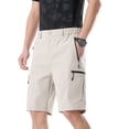 thumbnail image 4 of Zimjoy Men's Hiking Cargo Shorts Lightweight Outdoor Shorts Quick Dry Golf Camping Casual Fishing with Zipper Pockets Beige 2XL, 4 of 5