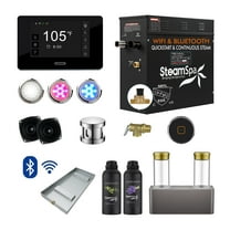 Black Series 7.5KW Steam Bath Generator with Advanced Control, BLUETOOTH WIFI, and Dual Aroma Pump in Polished Chrome