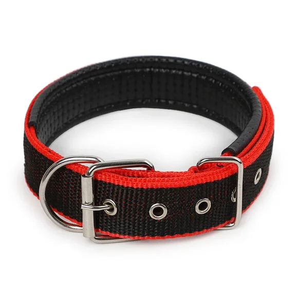 Typpkmm Durable Padded Puppy Big Dog Collars for Small Large Dogs Adjustable Nylon