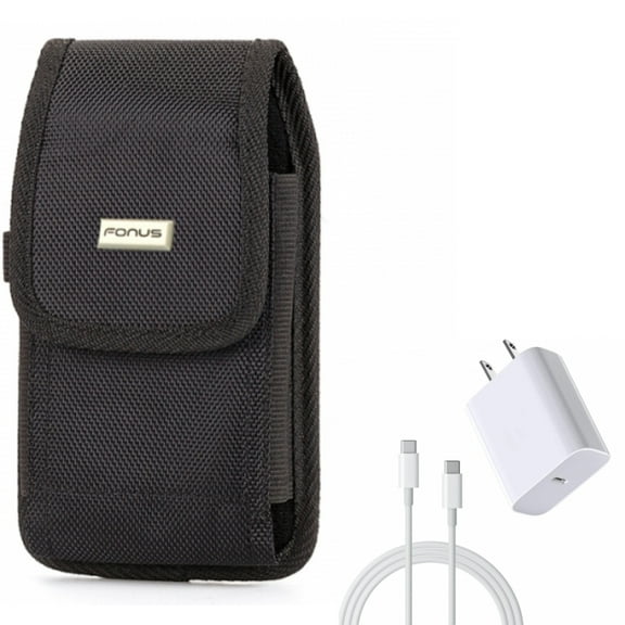 Case Belt Clip w 18W Fast Home Charger for Samsung Galaxy S22 Ultra,S21,S21 Ultra,S21 Plus,Ultra S20 Plus,S20 Fan Edition,Fan FE 5G - Swivel Holster Rugged, PD Type-C 6ft USB-C Cable