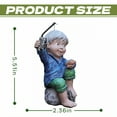 thumbnail image 4 of ICERUN Garden Statues,Resin Fishing Boy Sculpture Garden Art,Flowerbed Match Yard Decorations Outdoor,Style1, 4 of 7