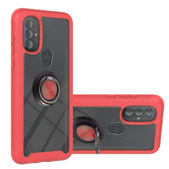 For Motorola Moto G Power / G Pure Shockproof PC TPU Phone Case with Ring Holder
