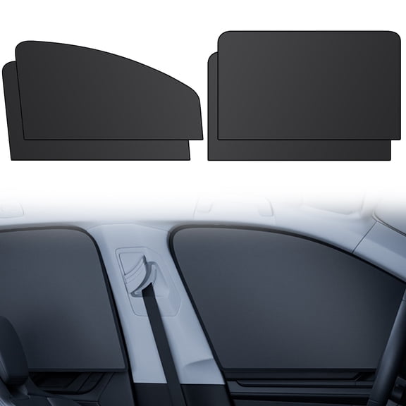 Ogetok Car Window Sun Visor 3 Sets - Windshield Sunshade with Mirror, Universal Fit for Cars, Trucks & SUVs - UV Protection