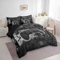 thumbnail image 3 of Manfei Teens Video Game 7pcs Bedding Comforter Set,Console Game Lover Queen Bedding Sets,Grau Plaid Grid Queen Sheet Sets For Kids,Microfiber Bedroom Decor Reversible, 3 of 8