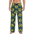 thumbnail image 2 of Kdxio Sunflowers Print Men's Sleep Pajama Pant Lounge Pants with Pockets, 2 of 8
