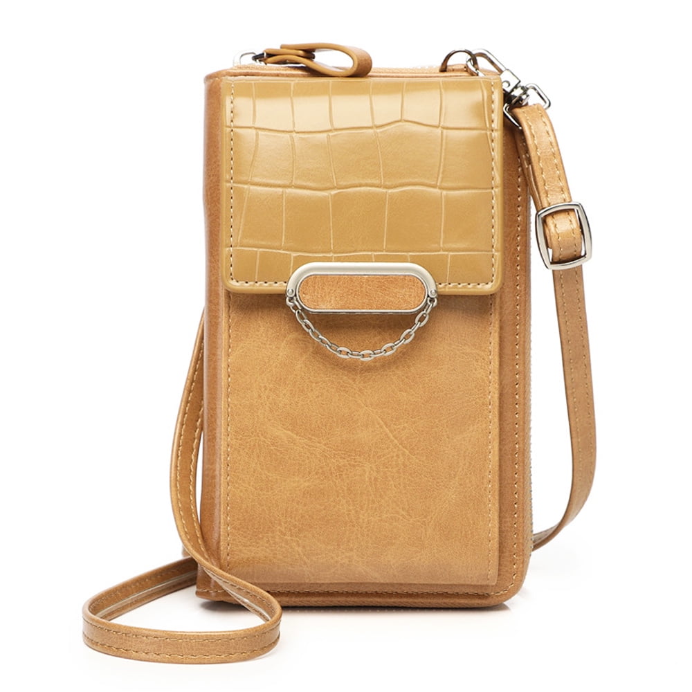 Small Cell Phone Purse Crossbody Bags for Women Leather Wallet Purse with Credit Card Holder 18 11 4.5cm