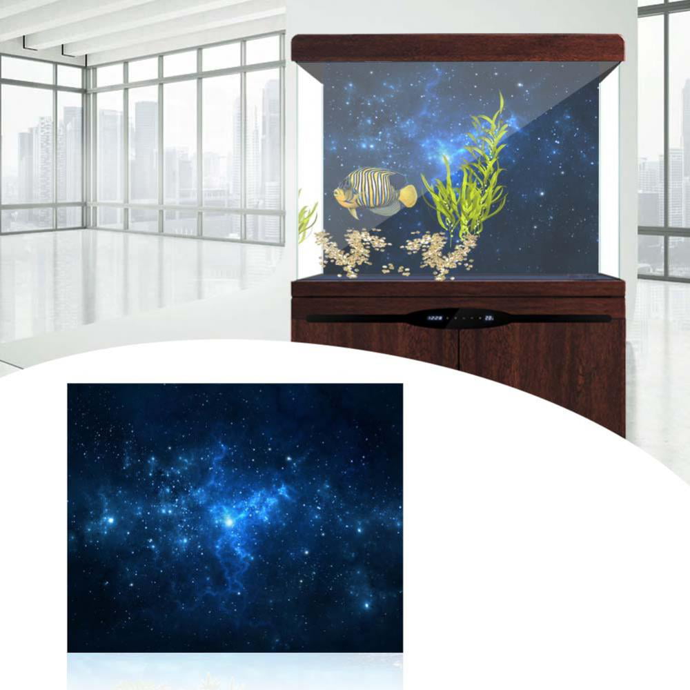 Aquarium Background Poster Earth Dust PVC Self-adhesive Fish Tank Backdrop Decor
