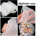 thumbnail image 3 of Zhuge Papel de malla para envolver flores blancas de 4,37 yardas, papel de embalaje para ramos con borde perlado, papel arrugado translúcido para decoración de fiestas, 3 of 5
