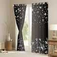 thumbnail image 3 of Glitter 30%-50% Blackout Curtains,3D Sparkle Diamond Black Window Treatments,Silver Crystal Curtains & Drapes,Gray Gradient Window Curtains Fashion Living Room Decor, 3 of 6