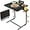 Black, variant on Adjustable TV Tray Black Dinner - Folding Trays for Eating On Couch Wooden Tables Mate Stand Foldable Desk with Cup Holder Portable