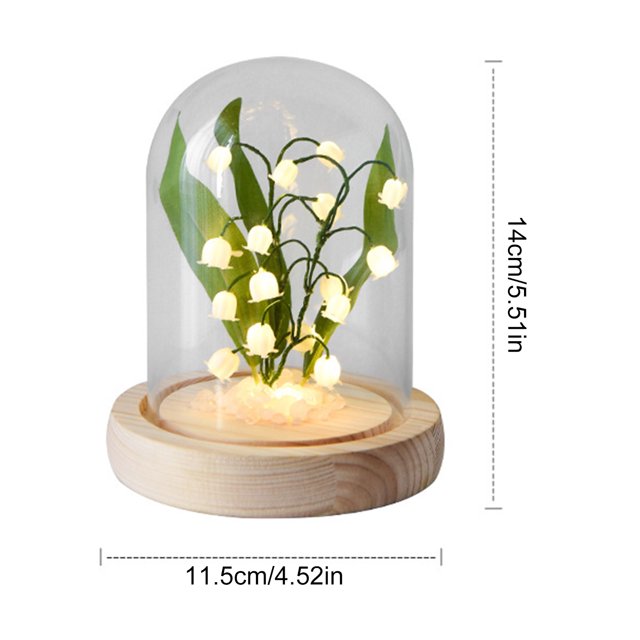 Lámpara de noche de lirio de los valles hecha a mano luz de noche para dormir para fiesta de boda Ndcxsfigh Para estrenar