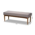 thumbnail image 7 of Bowery Hill Modern Fabric Upholstered Wood Dining Bench in Gray, 7 of 7