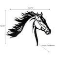 thumbnail image 2 of Metal Black Wall Decor Running Horse Head, 2 of 3