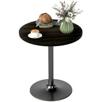 HOMCOM Round Dining Table, Kitchen Table for 2-4 People, Black