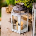 thumbnail image 4 of Glass Metal Lantern Candle Holder, 4 of 10