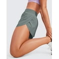 thumbnail image 4 of CRZ YOGA Mid Waisted Dolphin Athletic Shorts for Women 4 Inches with Liner, 4 of 4
