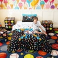 thumbnail image 2 of Erosebridal Blue Ice Cream Baseball Bat Print Twin Comforter Sets, Sweet Sports Bedding Set for Kids Boys and Girls, Colorful Stars Reversible 2 Pieces, 1 Comforter and 1 Pillowcase, 2 of 6