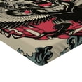 thumbnail image 2 of Ambesonne Animal Fitted Sheet, Leopard Head Horns Wings, Twin XL Size, Multicolor, 2 of 3