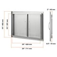 thumbnail image 3 of KFFKFF Barbecue Access Door, 28W x 19H Inch Dual Exterior Kitchen Door, Stainless Steel Inset Door, Wall Vertical Door with Grips, for Barbecue Island, Grill Station, Outdoor Cupboard, 3 of 9