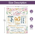 thumbnail image 3 of 90th Birthday Gifts for Women, Best Gifts for 90 Year Old Woman, 90th Birthday Ideas, Gift for 90 Year Old Woman, 90-Year-Old Birthday Gift for Women, 90th Birthday Blanket 60 x 50, 3 of 6