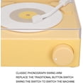 thumbnail image 5 of Altavoz de reloj despertador con disco de vinilo giratorio retro, altavoz de reloj despertador Bluetooth X11 Sonido estéreo de 360 grados Reloj digital con alarma retro, altavoz DC 5V1A (Ye, 5 of 5