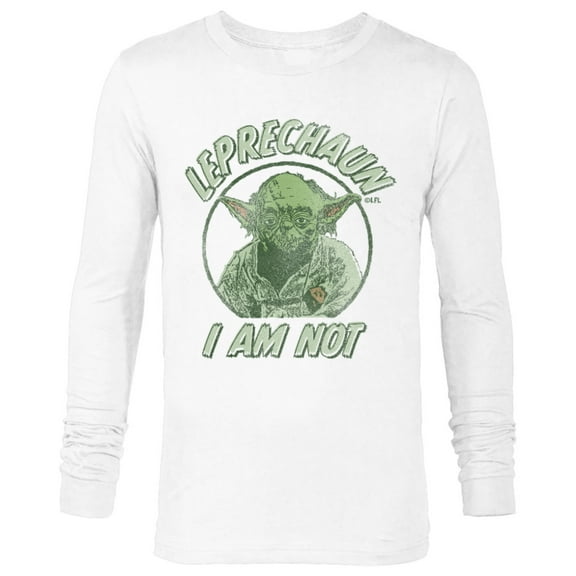 Star Wars Yoda St. Patrick's Day Leprechaun I Am Not - Long Sleeve T-Shirt for Men - Customized-White