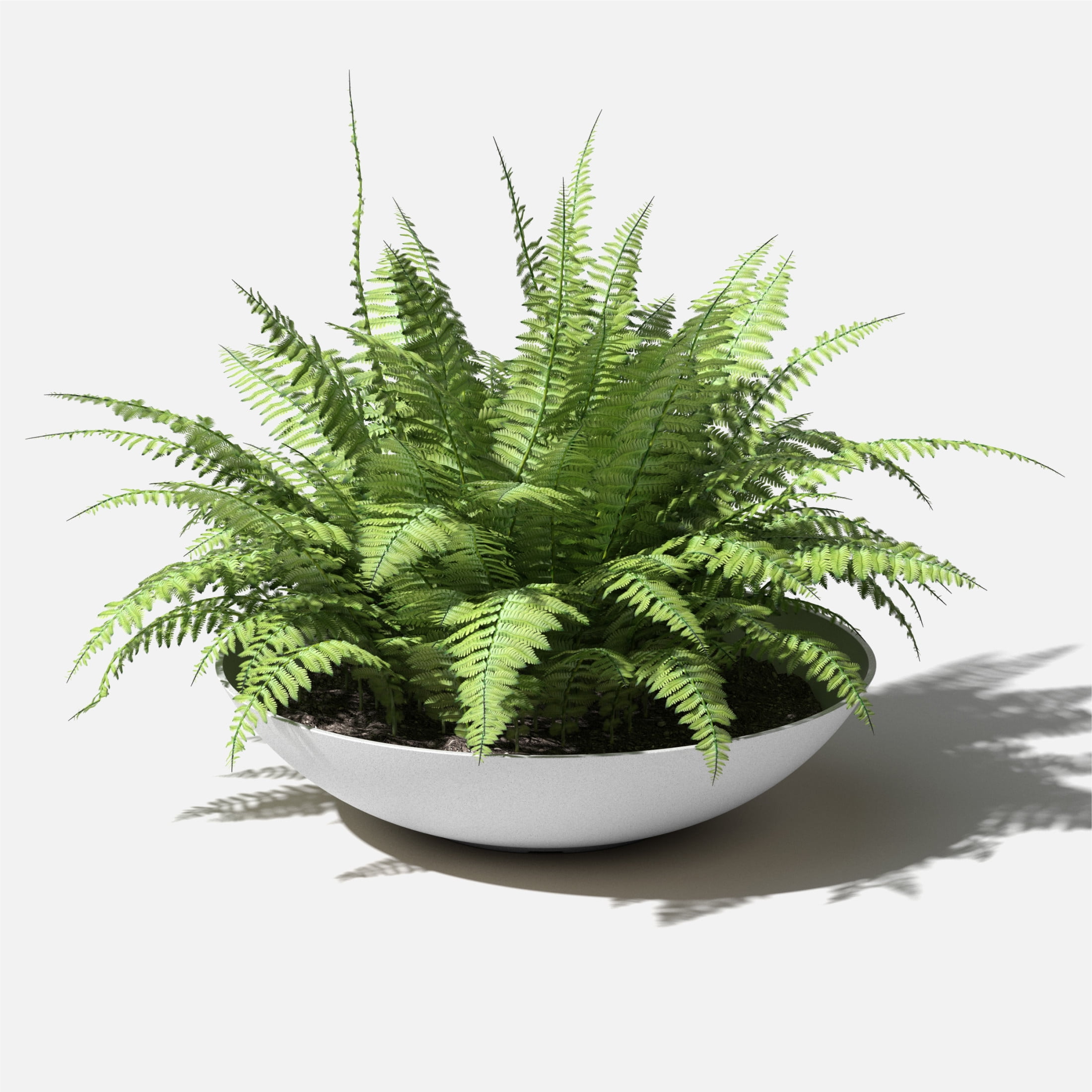 Veradek Mason Series Lane Bowl 32" Plastic-Stone Planter - White