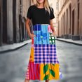 thumbnail image 2 of GNFQXSS Women's Printed Wide Leg Jumpsuit Dress V Neck Pull On Fashion Streetwear Casual Vacation Loose Bohemian Hot Pink L, 2 of 5