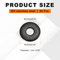 thumbnail image 2 of Uxcell 60 Pcs M3 1/8"ID x 3/8"OD Rondelles Plates, Rondelles en Métal Inoxydable, 2 of 6