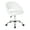 White Faux, variant on Milo Height Adjustable Home Office Chair in Micro-Fiber Blue Velvet