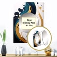 thumbnail image 3 of Designart "Abstract Fusion in Blue and Gold VII" Abstract Mirror Wall Decor - Modern Blue Abstract Large Mirror For Wall Art Decor - 32" x 24" Inch, 3 of 5
