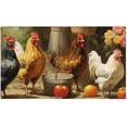 thumbnail image 3 of Rooster Kitchen Rugs Sets of 2, Chicken Farmhouse Washable Anti Fatigue Kitchen Runner Mats for Floor, Non Slip Comfort Standing Holiday Decor Mat for Sink, Laundry, Office 17"x 47"+17"x 30", 3 of 6