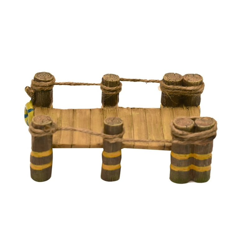 Fairy Garden Mini Wood Fishing Boat Dock Outdoor Dollhouse Lake Landscape Decor Fairy Garden Mini Wood Fishing Boat Dock Outdoor Dollhouse Lake Landscape Decor