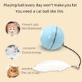 thumbnail image 4 of Kafsov Automatic LED Intelligent Cat Toy - Rolling Ball with USB Charging, Obstacle Avoidance, Hibernation Mode, LED Lighting, Feather & Bell Accessories Pink, 4 of 4