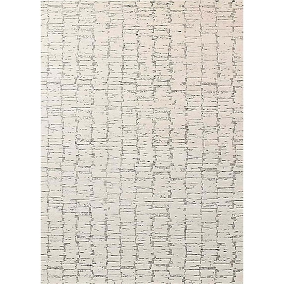Ahgly Company Indoor Rectangle Mid-Century Modern Champagne Beige Solid Area Rugs, 2' x 3'