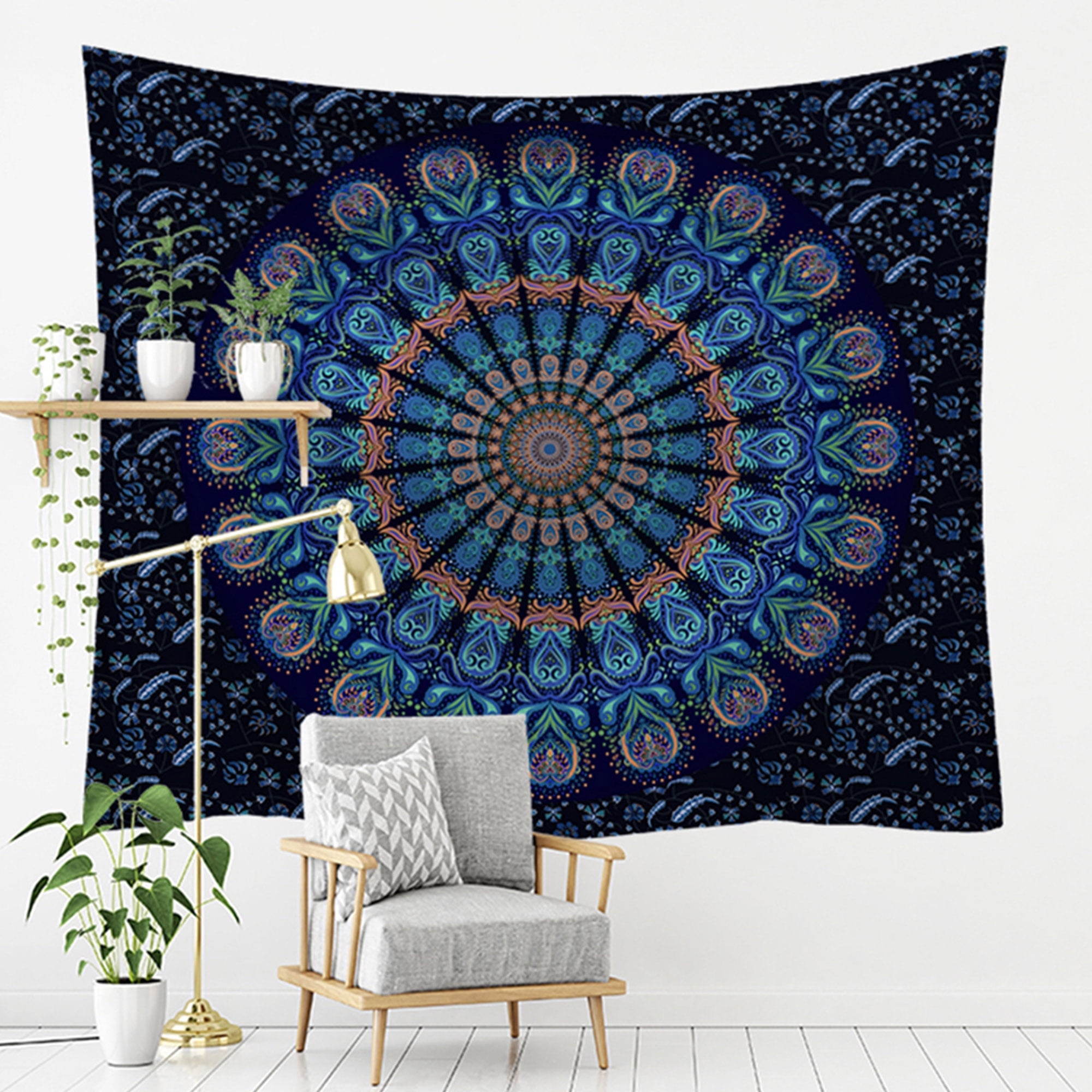 DODOING (10 + Types)Bohemian Mandala Intricate Floral Design Tapestry