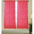 thumbnail image 2 of 2pc Red Cascade Elegant Crushed Voile Sheer Window Curtain Panel 55" x 84" Each  GYPSY, 2 of 2