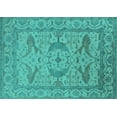thumbnail image 1 of Ahgly Company Indoor Rectangle Oriental Turquoise Blue Industrial Area Rugs, 5' x 7', 1 of 4