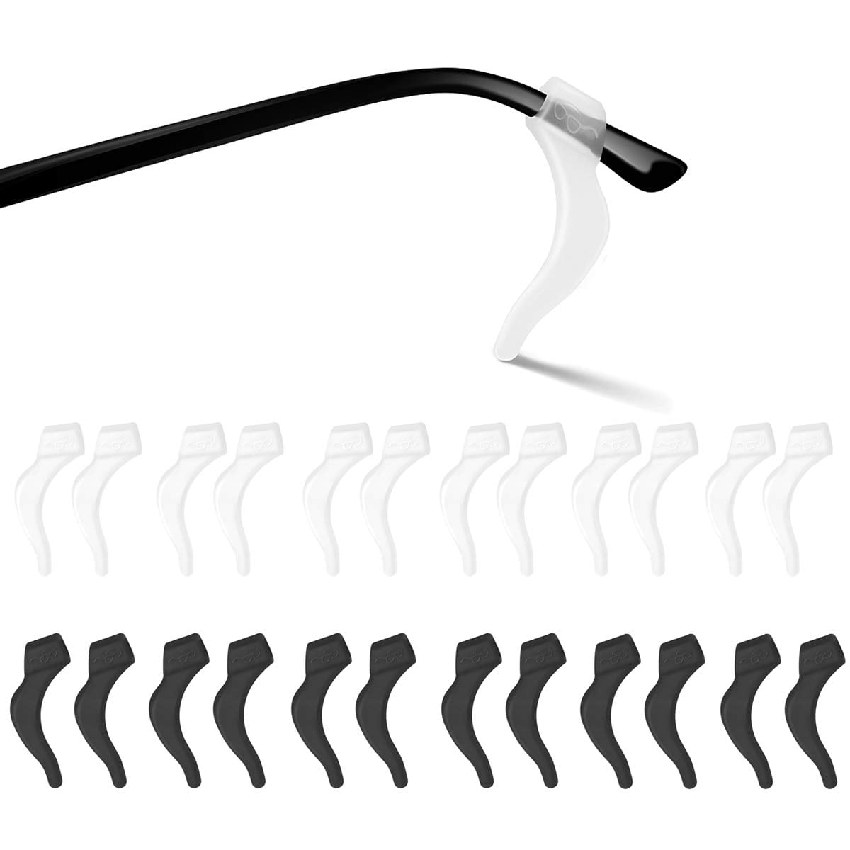 Glasses Ear Grips Silicone Anti-slip Holder, Eyeglass Temple Tips Sleeve  Retainer for Glasses, Sunglasses - Walmart.com