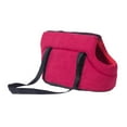 thumbnail image 3 of Sac de Transport pour Animaux Portable Sac de Voyage Sac à Bandoulière Poignée sous Siège Respirant sous Siège Respirant Randonnée Chien Siège Auto Rouge 50x28x25cm, 3 of 9