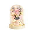 thumbnail image 1 of de flores de jabón perfumados florales realistas románticos jabón de flores preservadas ilumina la cúpula de cristal de flores para el día de Rosa, 1 of 8