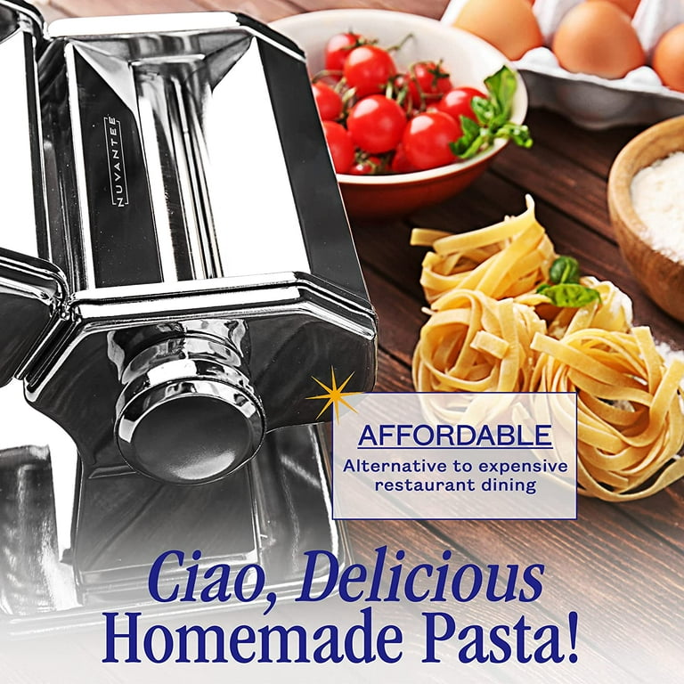 1pc Pasta Maker Machine, Manual Hand Press, Adjustable Thickness Settings, Noodles  Maker with Washable Aluminum Alloy Rollers and Cutter, Perfect for Spaghetti