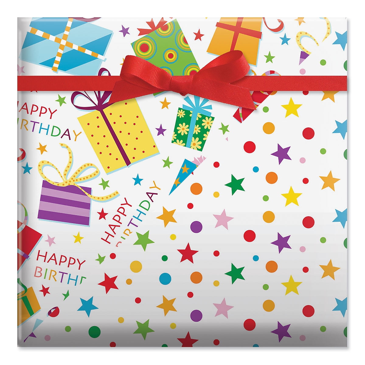 10 Sheets Folded General Birthday Gift Wrapping Paper Happy Birthday Wrap FW720 